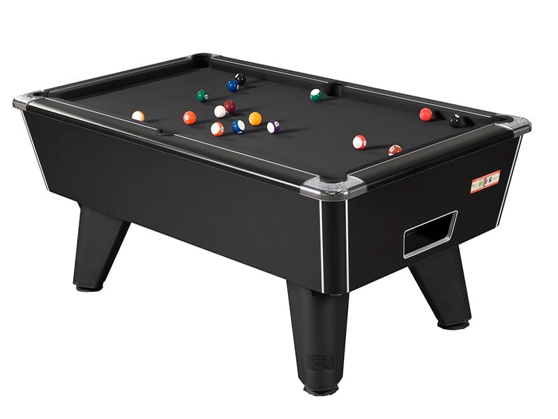 Supreme Winner Black Pool Table with Black Cloth